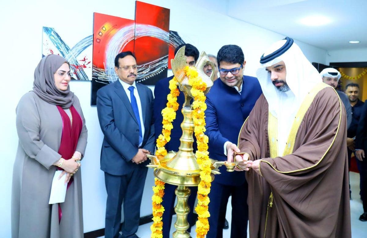 Ceremonial lamp lighting at an Al Behtar event