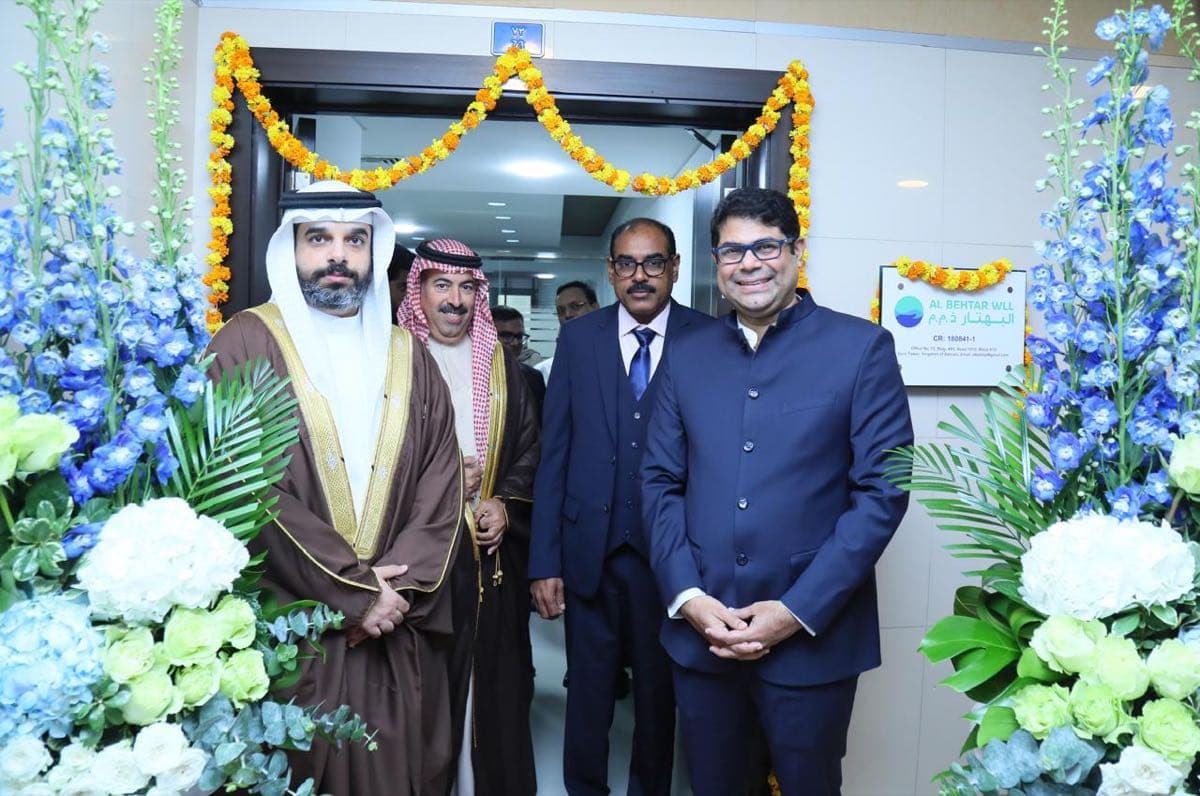Group leadership with officials at an Al Behtar event